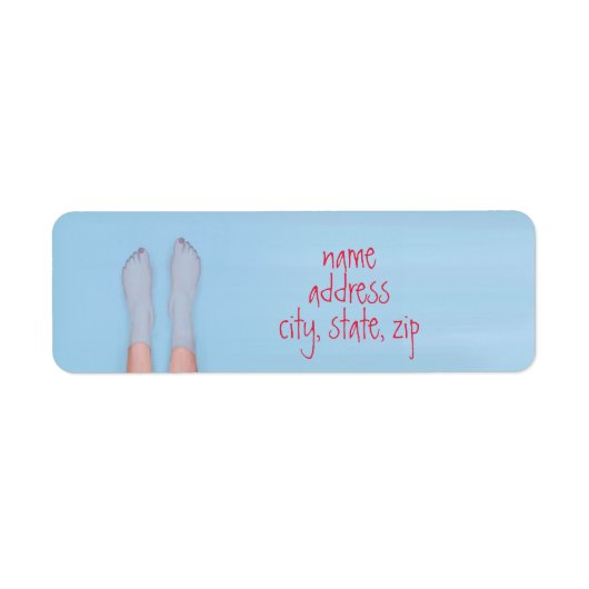 水かわいらしラベルに浸すクール足 ラベル (正面)