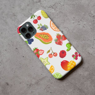水かわいらし色の夏の果実パターン iPhone 11 ケース