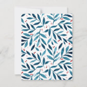 水かわいらし色の枝 – ターコイズと赤 シーズンカード (正面)