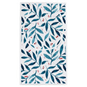 水かわいらし色の枝 – ターコイズと赤 スモールペーパーバッグ (裏面)