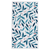 水かわいらし色の枝 – ターコイズと赤 スモールペーパーバッグ (正面)