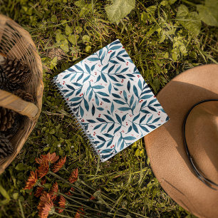 水かわいらし色の枝 – ターコイズと赤 ノートブック