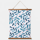 水かわいらし色の枝 – ターコイズと赤 吊り下げ型タペストリー (正面)