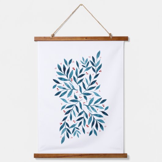 水かわいらし色の枝 吊り下げ型タペストリー (正面)