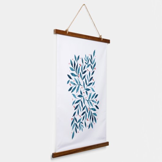 水かわいらし色の枝 吊り下げ型タペストリー (傾斜あり)