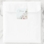 水かわいらし色の牡丹、結婚のANNIVERSSAR スクエアシール (バッグ)