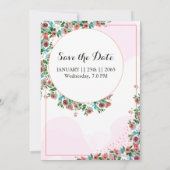 水かわいらし色の結婚カードデザイン収集 招待状 (裏面)