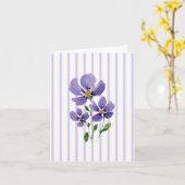 水かわいらし色の絵を描スミレ カード (黄色い花)