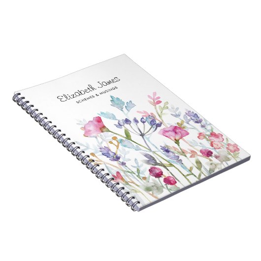 水かわいらし色の花と果実 ノートブック (右側)