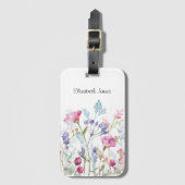 水かわいらし色の花と果実 ラゲッジタグ (正面縦)