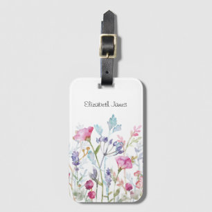 水かわいらし色の花と果実 ラゲッジタグ