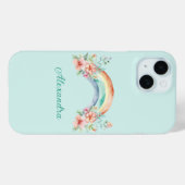 水かわいらし色の花と虹 Case-Mate iPhoneケース (裏面 (横))