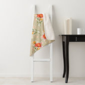 水かわいらし色の花のデザインオンsherpa毛布 シェルパブランケット (インサイチュ)