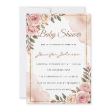 水かわいらし色の花ガーデン赤ちゃんシャワー