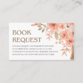 水かわいらし色の花春ブックリクエスト エンクロージャーカード (正面)