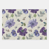 水かわいらし色の花 ラッピングペーパーシート (正面)