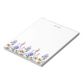 水かわいらし色の野花 |お名前 ノートパッド (回転)