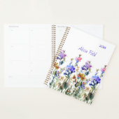 水かわいらし色の野花 |お名前 プランナー手帳 (ディスプレー)