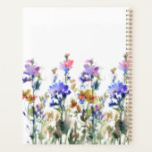 水かわいらし色の野花 |お名前 プランナー手帳 (裏面)