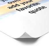 水かわいらし色の青と黄色は引用文を加える ポスター (角)