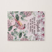 水かわいらし色の鳥の花クリスチャン聖なる書物、 経典 ジグソーパズル (横)