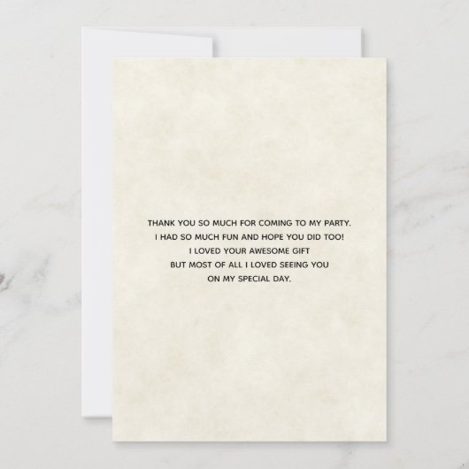 水かわいらし色の鹿を倒すありがとう サンキューカード (裏面)