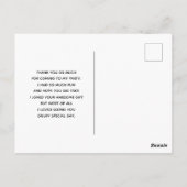 水かわいらし色の鹿Bohoを敷設ありがとう ポストカード (裏面)