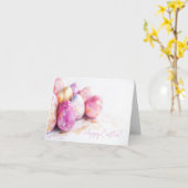 水かわいらし色イースターエッグホリデーカード カード (黄色い花)