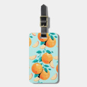 水かわいらし色オレンジ柑橘類 ラゲッジタグ (正面縦)