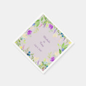 水かわいらし色オーキッドフローラ結婚ズ スタンダードカクテルナプキン (角)