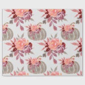 水かわいらし色カボチャ赤ちゃんシャワー ラッピングペーパー (フラット)