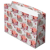 水かわいらし色カボチャ赤ちゃんシャワー ラージペーパーバッグ (裏面アングル)