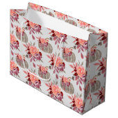 水かわいらし色カボチャ赤ちゃんシャワー ラージペーパーバッグ (正面アングル)