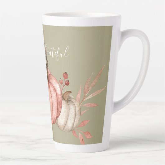 水かわいらし色カボチャon Sage カフェラテマグ (右)