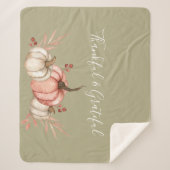 水かわいらし色カボチャon Sage シェルパブランケット (正面)