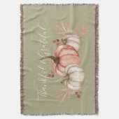 水かわいらし色カボチャon Sage スローブランケット (正面縦)