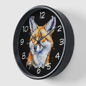 水かわいらし色キツネ |動物愛好家 壁時計 (傾斜)