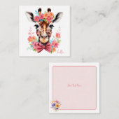 水かわいらし色キリンNotecards ノートカード (正面/裏面)