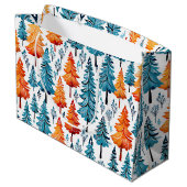 水かわいらし色クリスマスツリー ラージペーパーバッグ (裏面アングル)