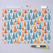 水かわいらし色クリスマスツリー 薄葉紙 (クラフト)