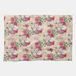 水かわいらし色クリスマスプレゼント&テディベア キッチンタオル