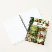 水かわいらし色グリーンスクールバックパック ノートブック (内部)