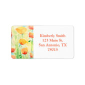 水かわいらし色ケシのラベル ラベル (正面)