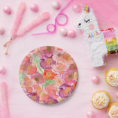 水かわいらし色ケシ ペーパープレート (パーティー)