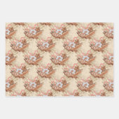 水かわいらし色ジンジャーブレッドクッキーココア ラッピングペーパーシート (正面)