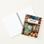 水かわいらし色スクールバックパック&リンゴ ノートブック (内部)