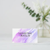 水かわいらし色ストライプカスタム名刺 名刺 (スタンド正面)