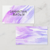 水かわいらし色ストライプカスタム名刺 名刺 (正面/裏面)