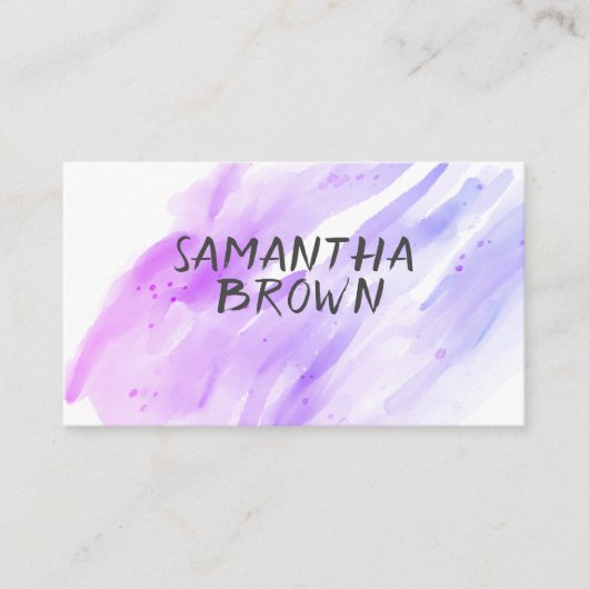 水かわいらし色ストライプカスタム名刺 名刺 (正面)