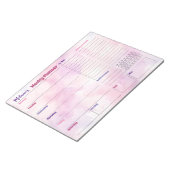 水かわいらし色スプラッシュ週間プランナーメモ帳 ノートパッド (アングル)